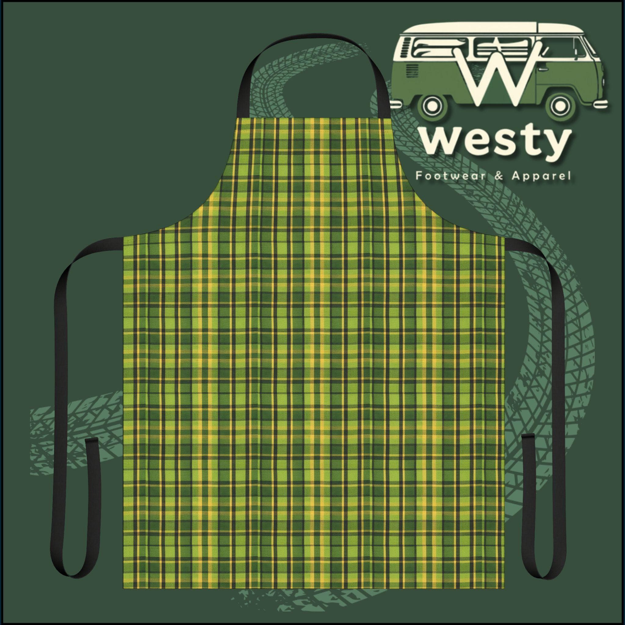 Westy Camper Plaid Apron - Retro VW Bus Road Trip Kitchen