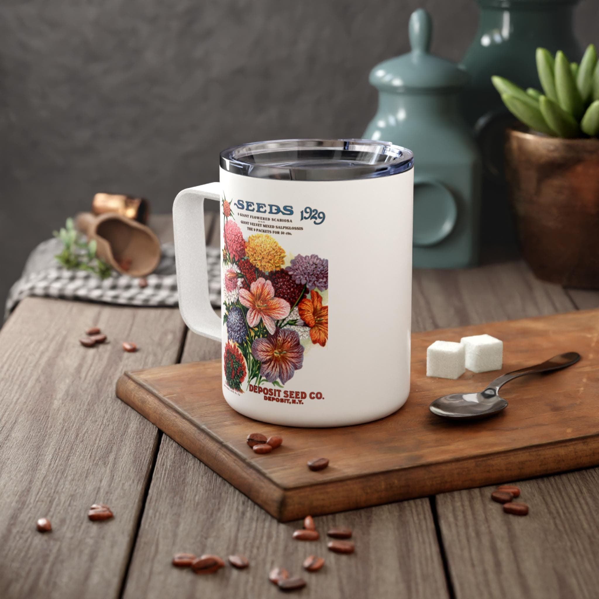 1929 Seeds Vintage Flower Mug
