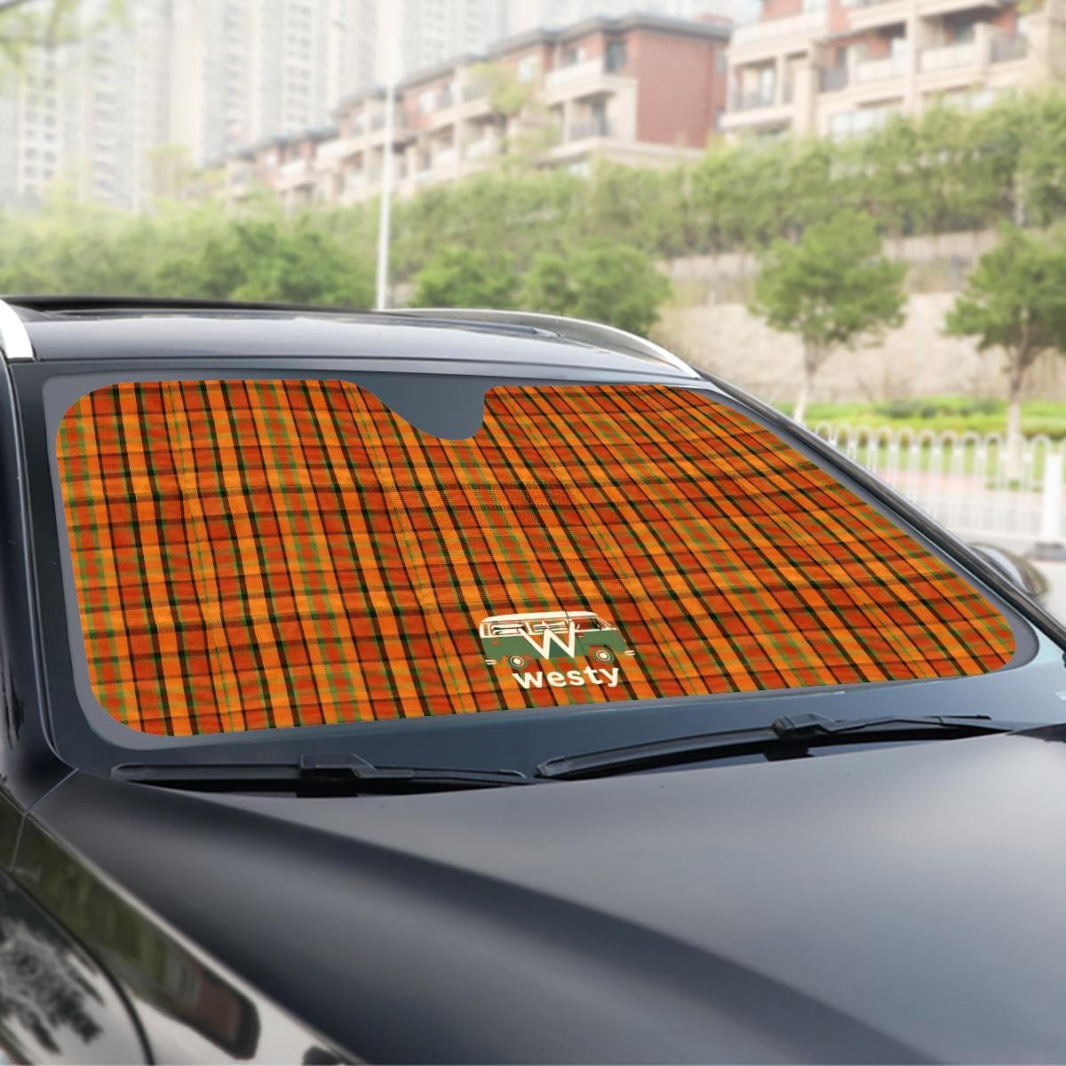 Westy Camper Van Sun Shade - Retro Road Trip Windshield Accessory