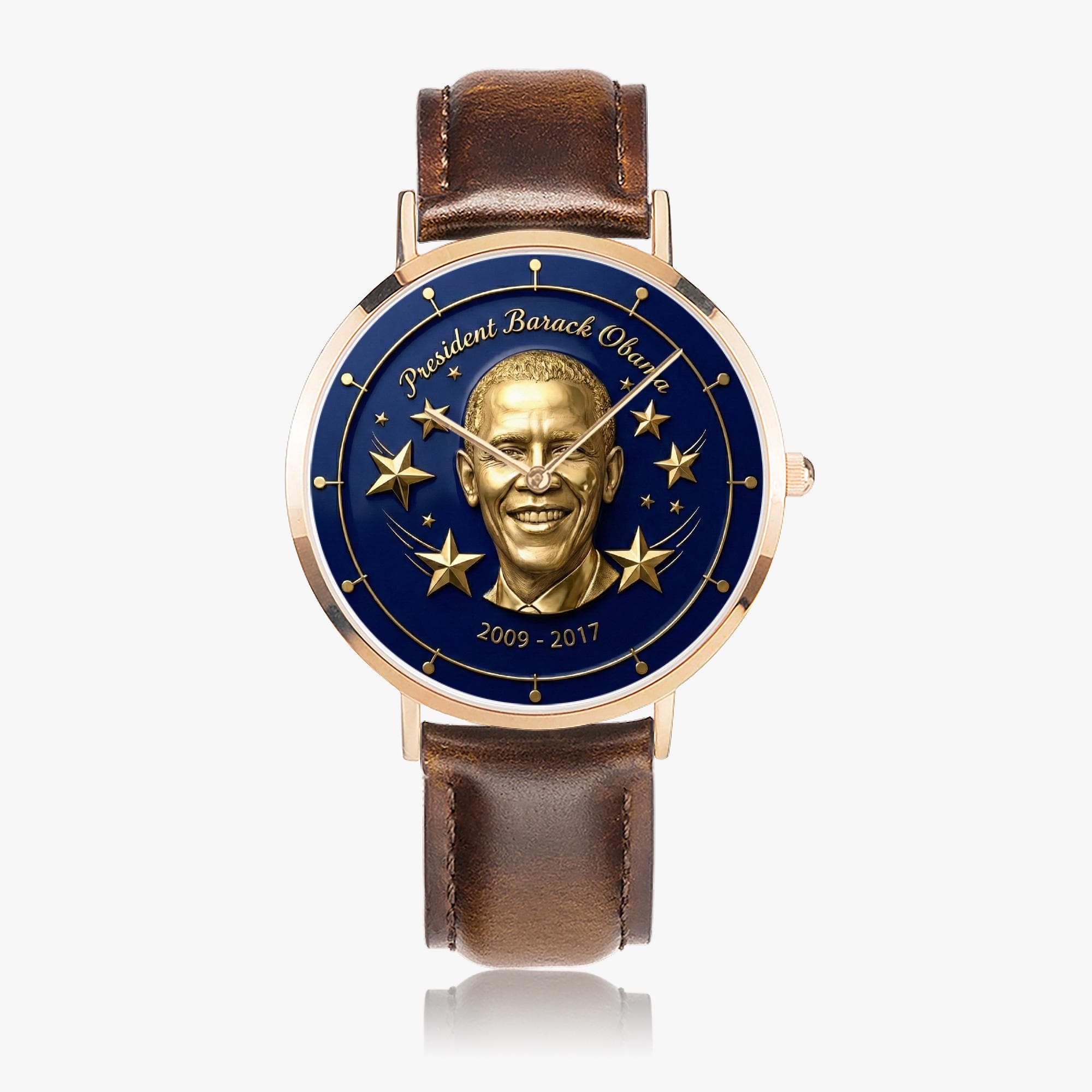 President Obama 44th US President Commemorative Watch | Unisex Leather Band | Japanese Movement