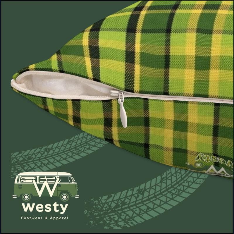Green & Yellow Plaid Throw Pillow Cover – Cozy Home Accent