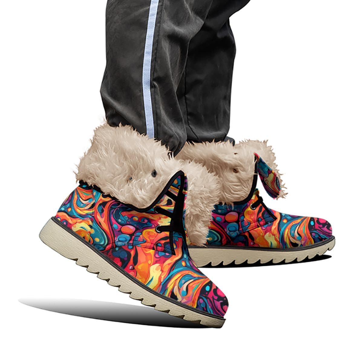 Everyday Kamo Women's Winter Boots Psychedelic Swirl Urban