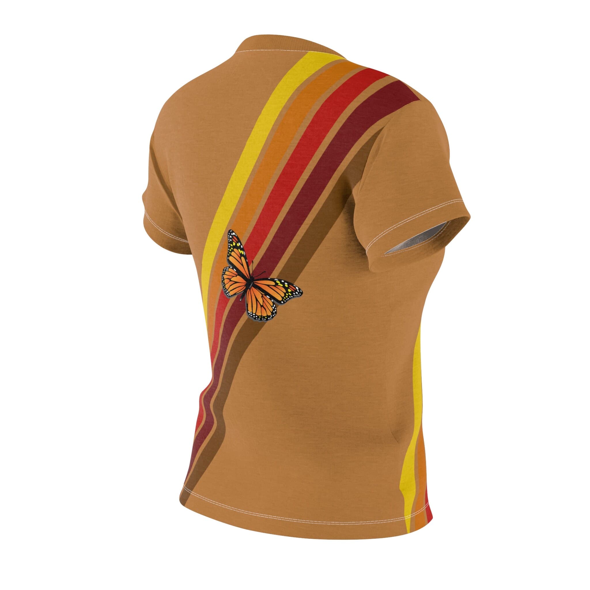 Westy Volkssummer Stripe Women's Tee - Retro Road Trip Butterfly