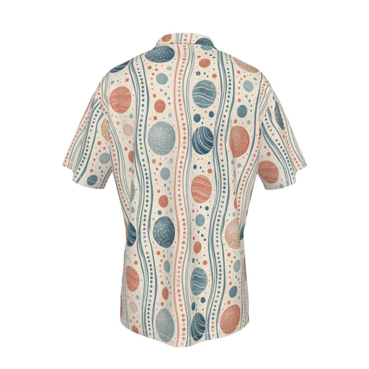 Men's Cosmic Sphere Hawaiian Shirt | Abstract Boho Planet Aloha Shirt | Summer Button Up Vacation Top