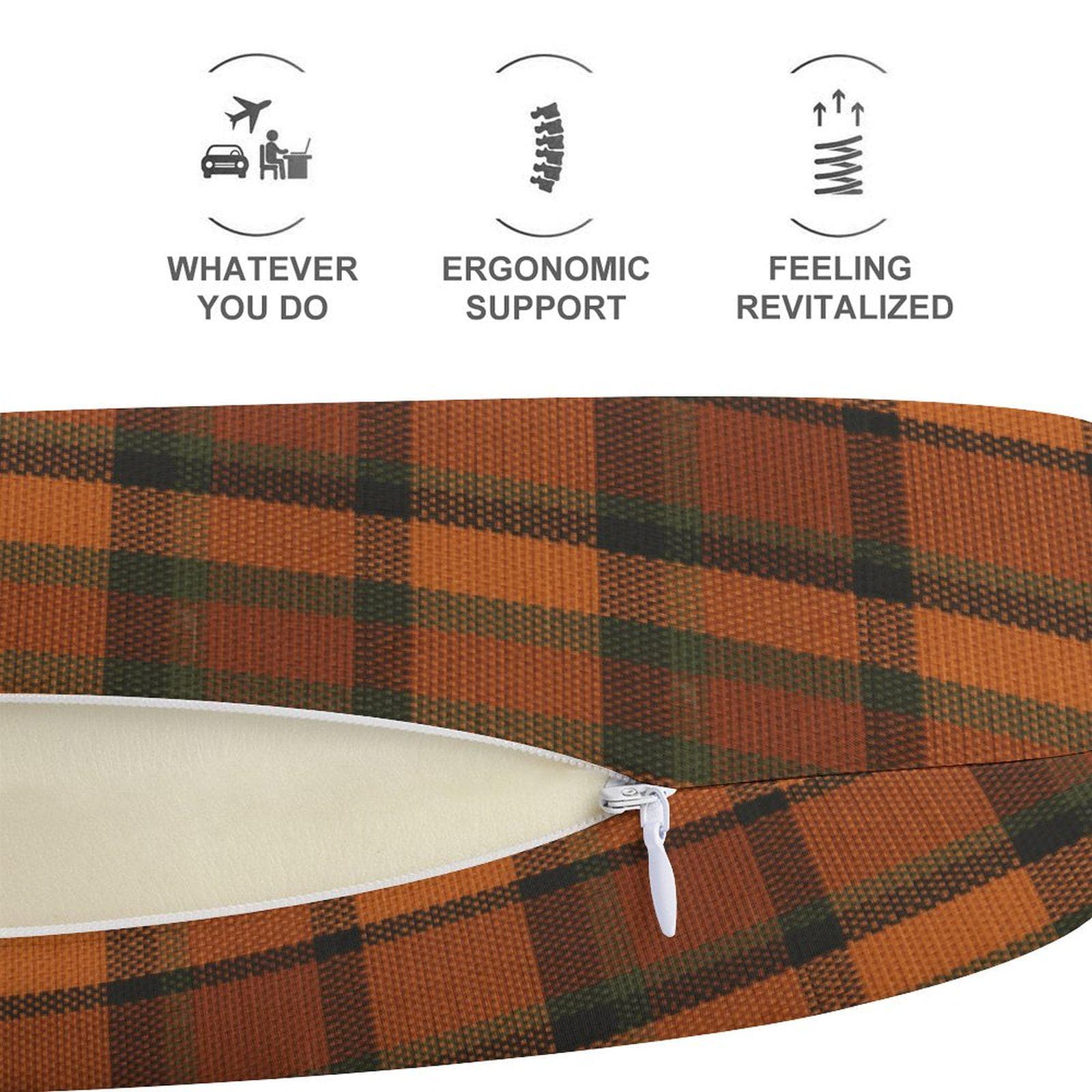 Westy Van Life Plaid Memory Foam Travel Pillow | Neck Support for Road Trips
