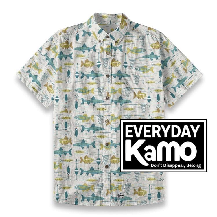 Men's Slub Cotton Fishing Shirt | Coconut Buttons, Breathable Beach Top