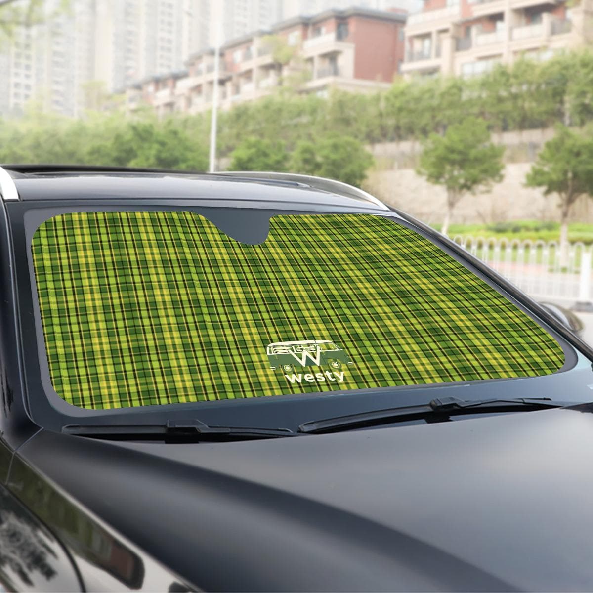 Westy Green Windshield Sunshade | VW Camper Van Road Trip 145cm