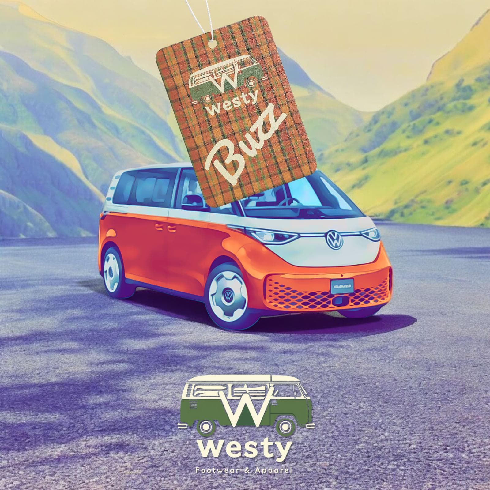 Westfalia buzz Bus Air Freshener, Retro Car Aroma Diffuser