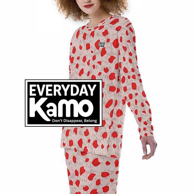 Cozy Red Dot Pajama Set | Soft Brush Fabric Loungewear for Women | Comfortable Two-Piece Sleepwear