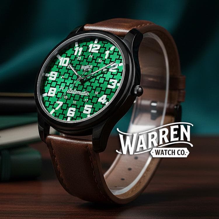 Unisex Black Stainless Steel Automatic Watch | Genuine Leather Bands | Japanese Citizen Movement