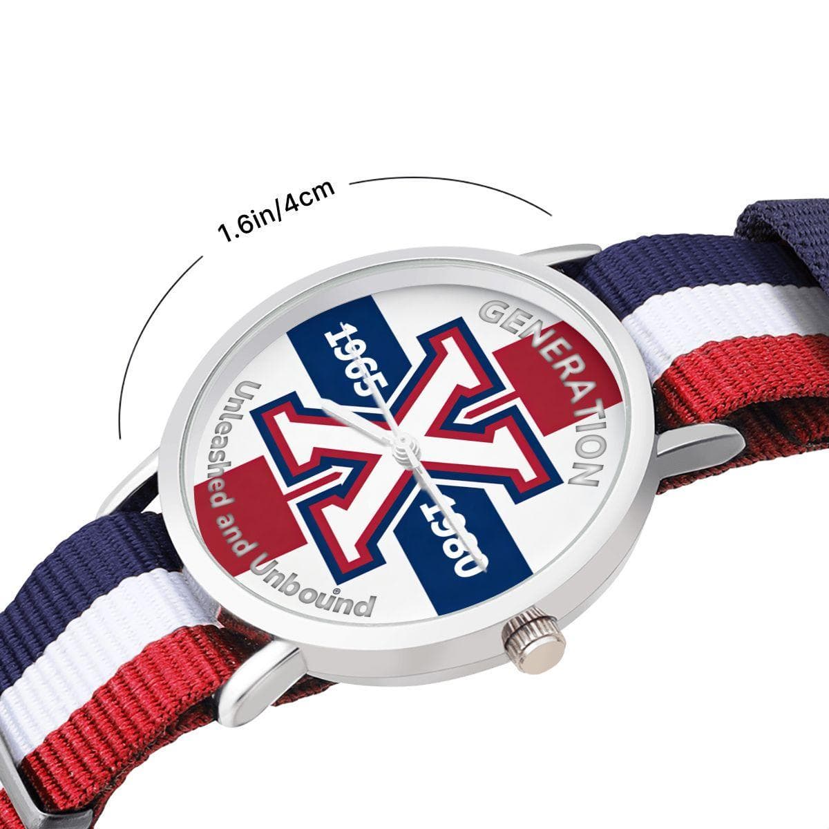 Generation X 'Unleashed & Unbound' Custom Watch - Retro 90s Style with Nylon Braided Strap