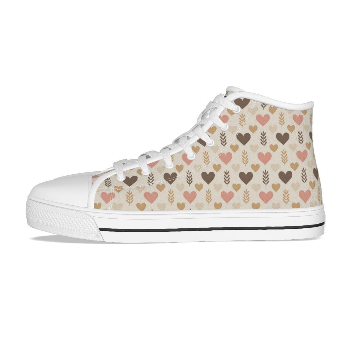 Women's Sweet Heart Canvas High-Tops - Comfy & Stylish Everyday Kamo Kicks