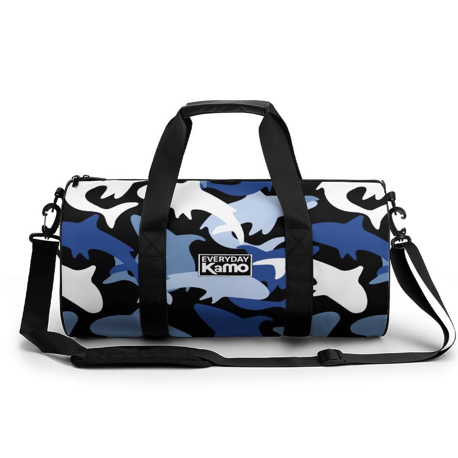 Everyday Kamo Blue Shark Camo Waterproof Duffel Bag | Gym & Travel Essential