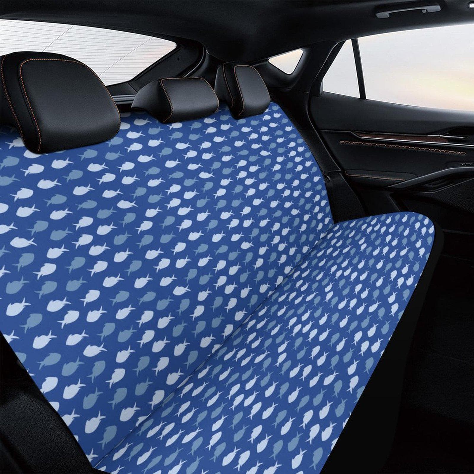 Ocean Vibes Fish Pattern Car Back Seat Cover | Personalized Comfort & Style