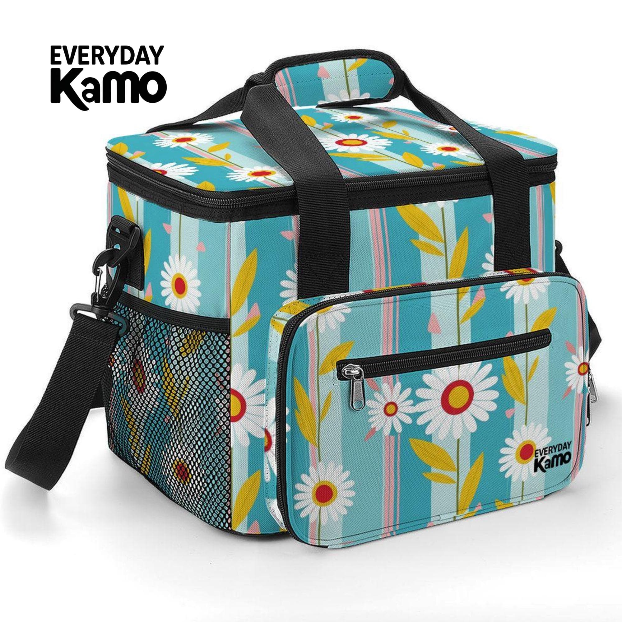 Daisy Floral Insulated Lunch Bag | Oxford Fabric Leakproof Cooler Tote