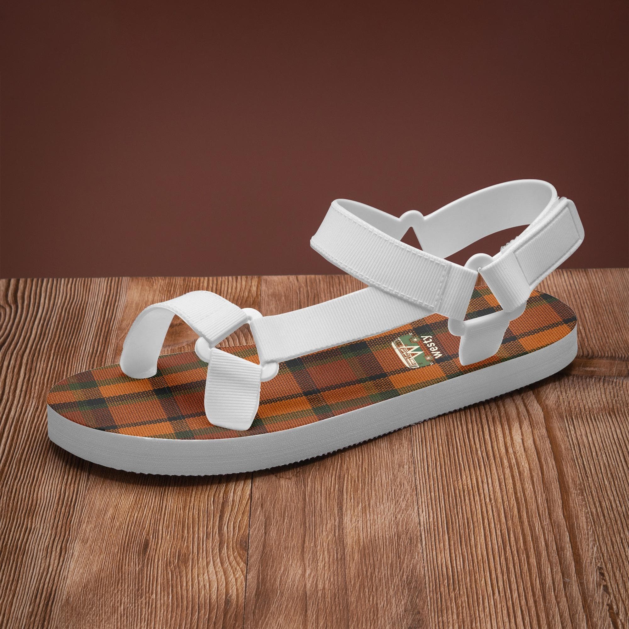 Westy Orange Strappy Sandals - Retro Road Trip Camper Van Style