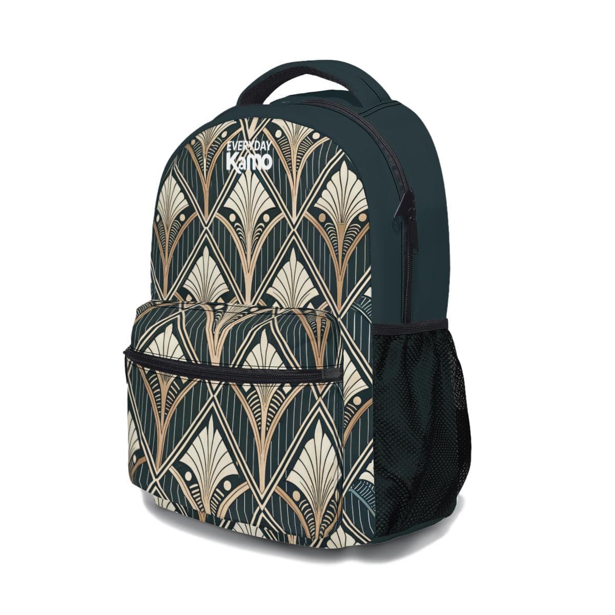 Everyday Kamo Art Deco Fan Pattern All-Over Print Backpack | Stylish & Durable School Bag