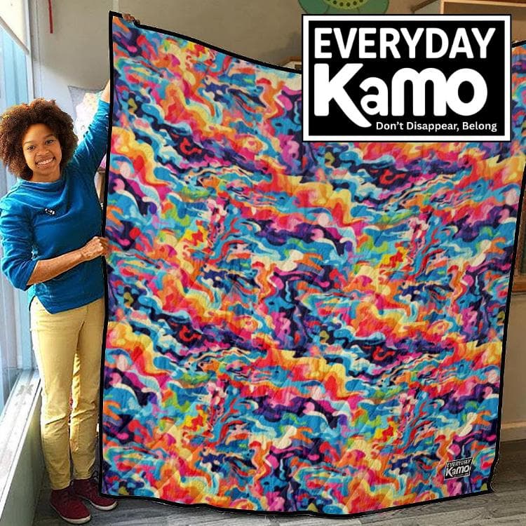 Everyday Kamo Colorful Quilt Twin Queen King Size