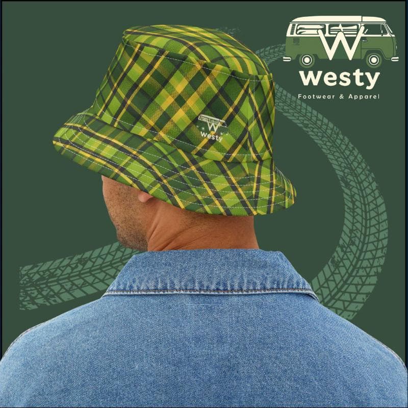 Westy Plaid Bucket Hat - Retro Westfalia Road Trip Style