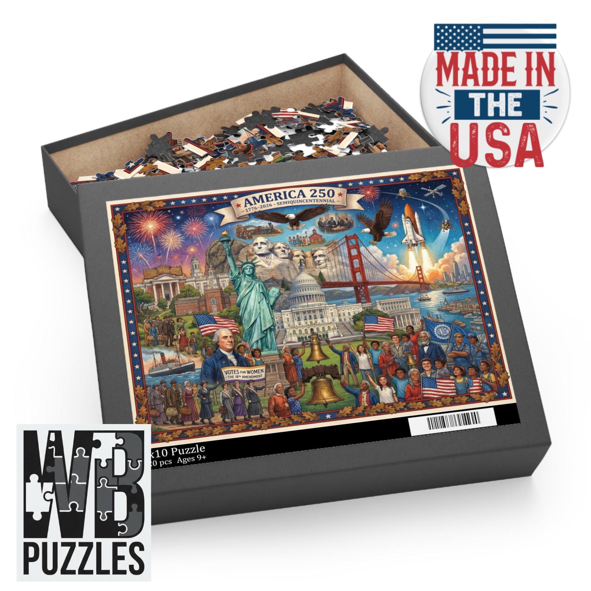 America 250 Semiquicentennial Puzzle | Patriotic Gift