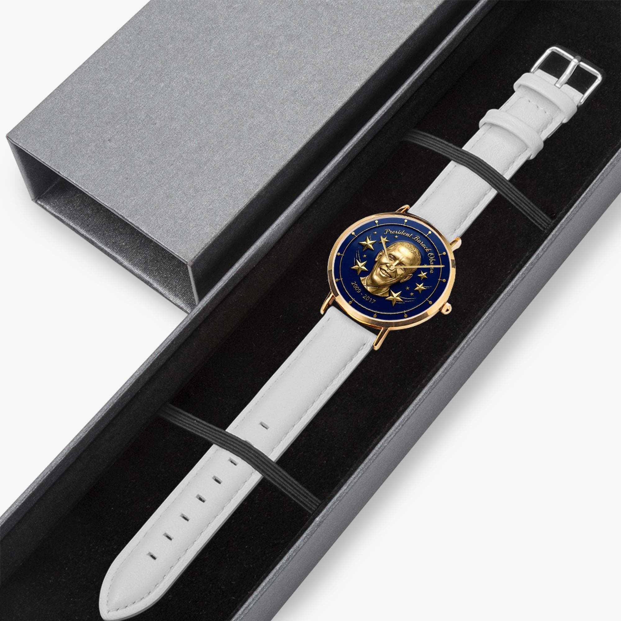 President Obama 44th US President Commemorative Watch | Unisex Leather Band | Japanese Movement