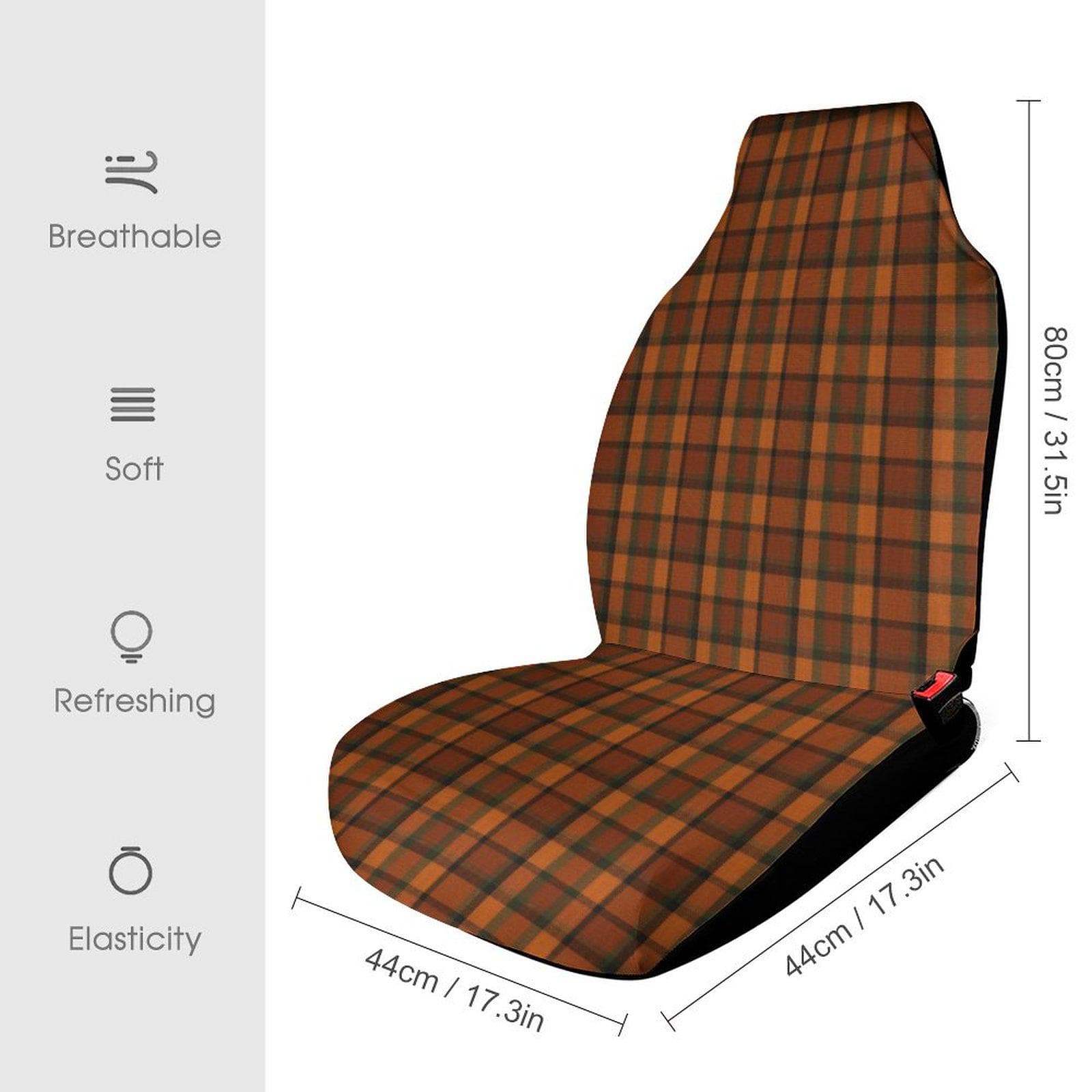 Westy Heritage Plaid Car Seat Protector | Vintage Van Life Auto Cover | Cozy Road Trip Seat Protection