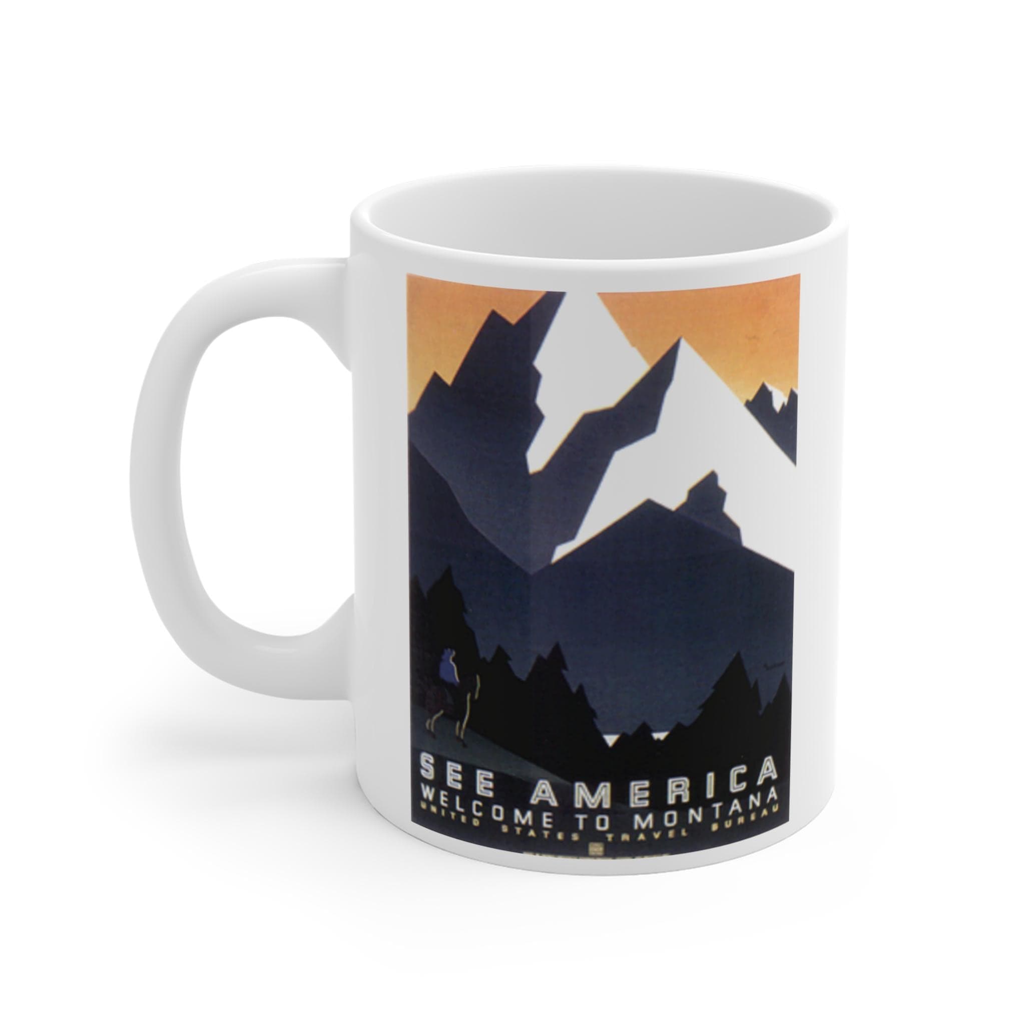 Vintage Montana Travel Mug – Retro Ceramic Coffee Cup