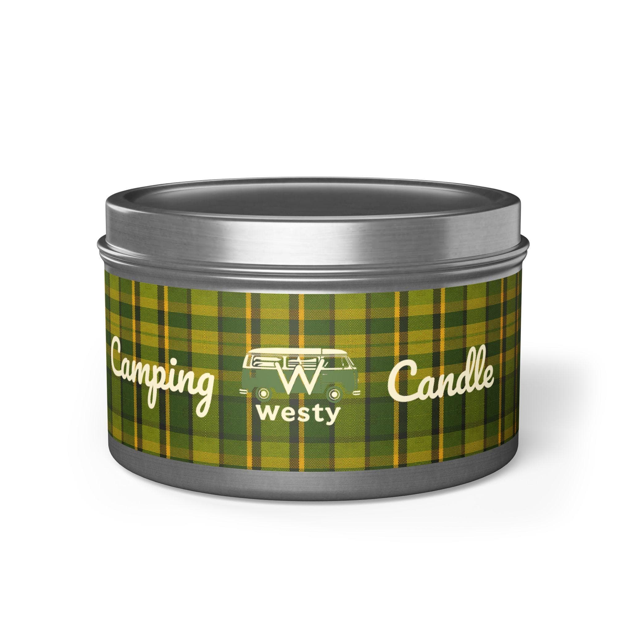 Westy Westfalia Camping Candle: Coconut Soy Wax Tin Candle