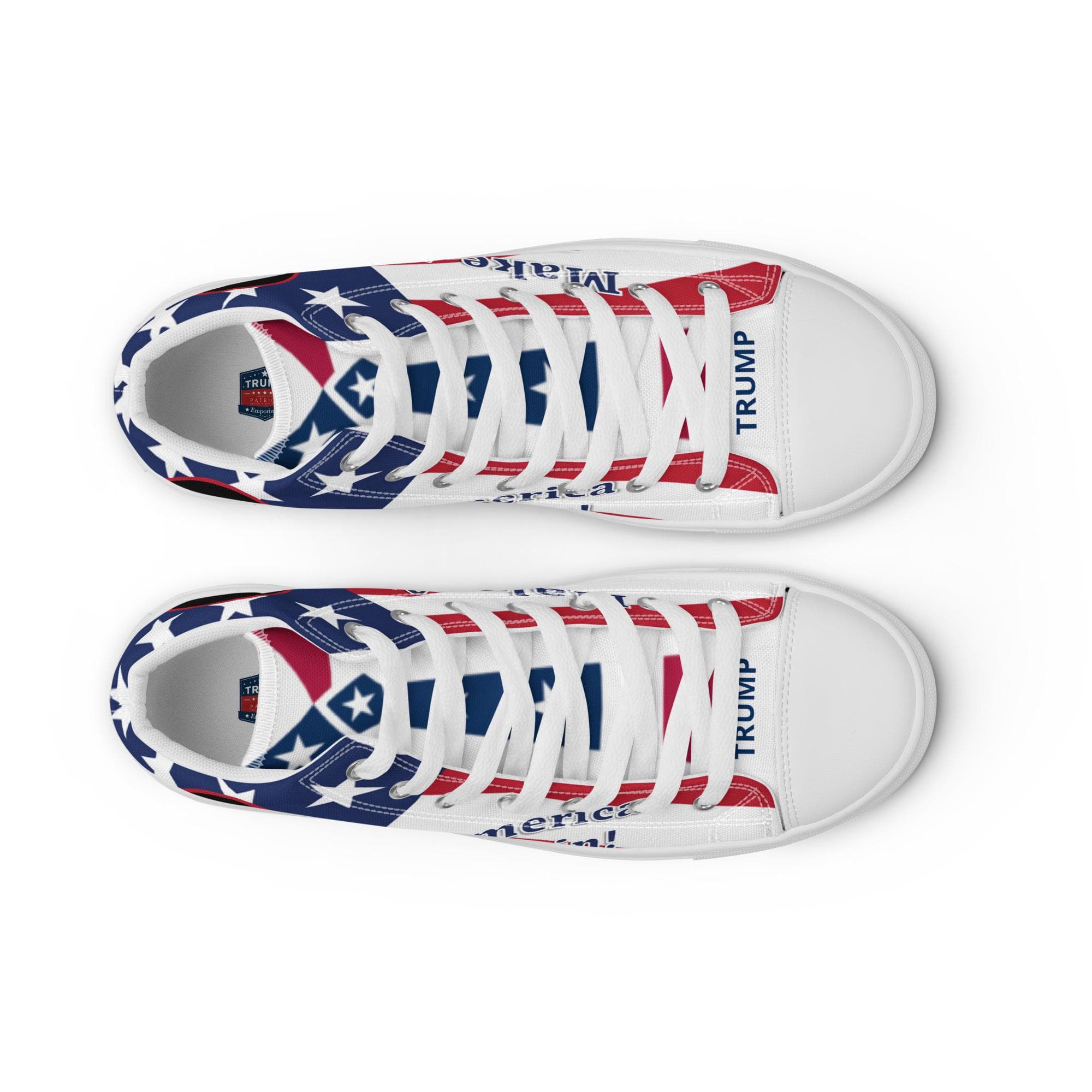 Trump 2025 Inauguration High-Top Sneakers: MAGA American Flag Shoes