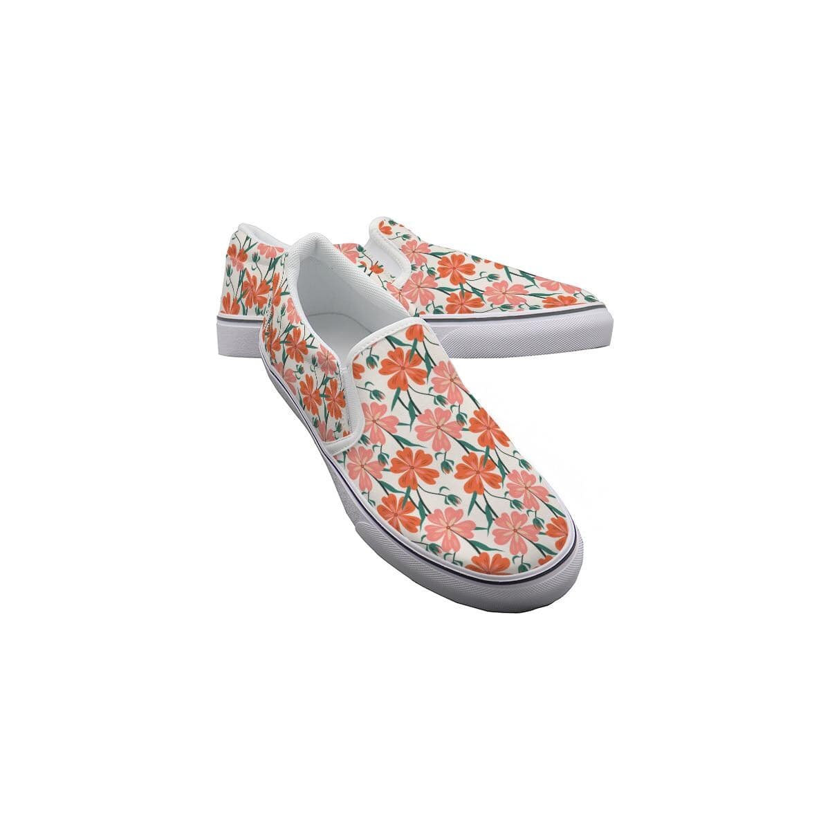 Floral Slip-On Canvas Shoes for Women | Handmade Comfort Everyday