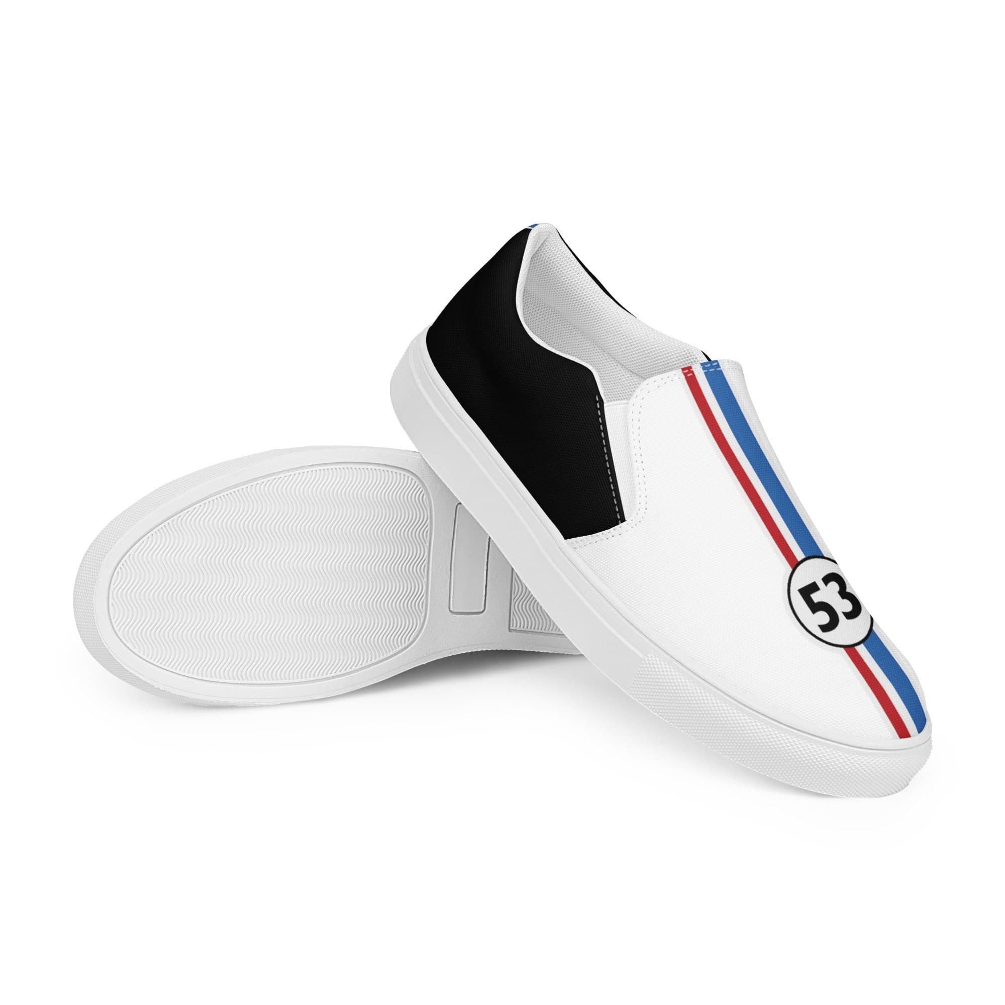 AC-Carvers™ Black-White Herbies Men’s slip-on canvas shoes