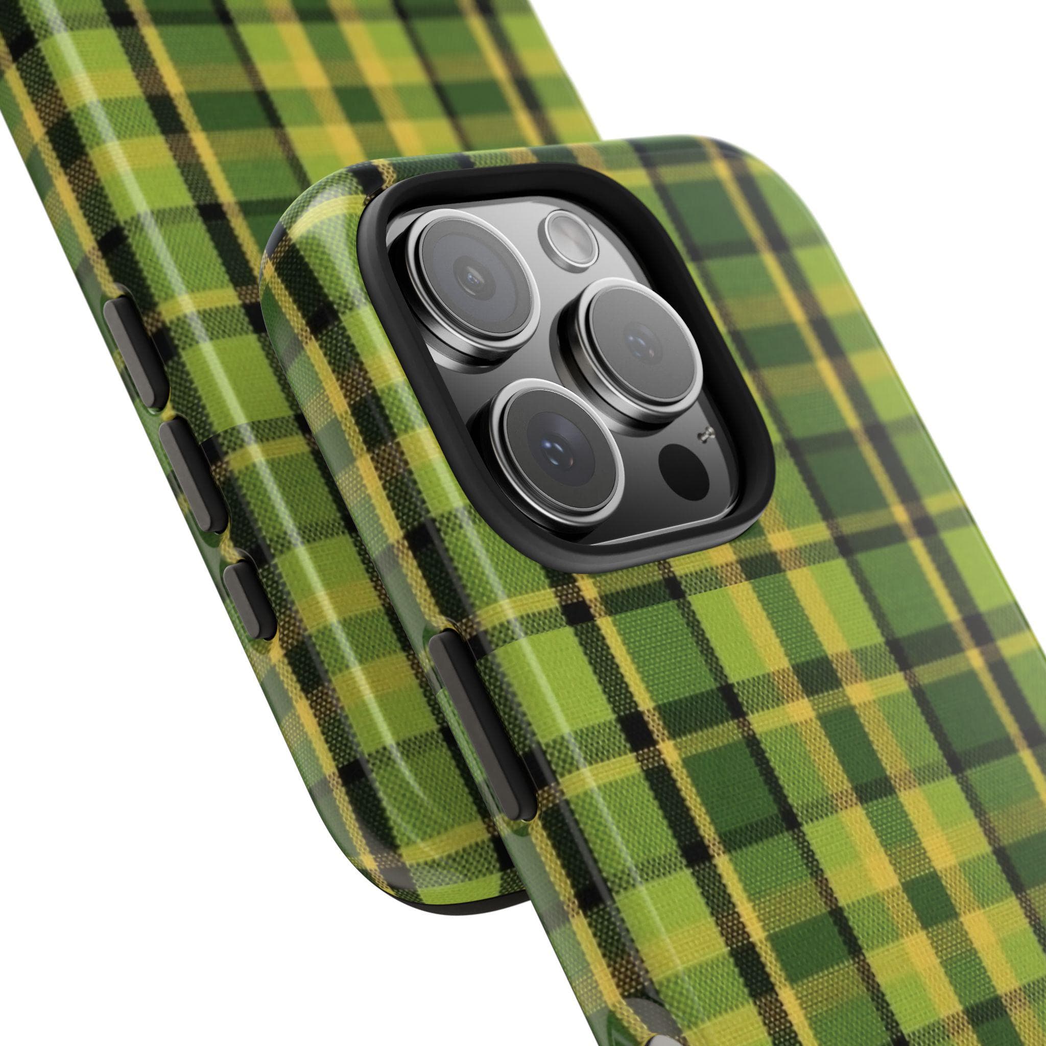 Westy Plaid iPhone Case - Retro Camper Van Phone Protection