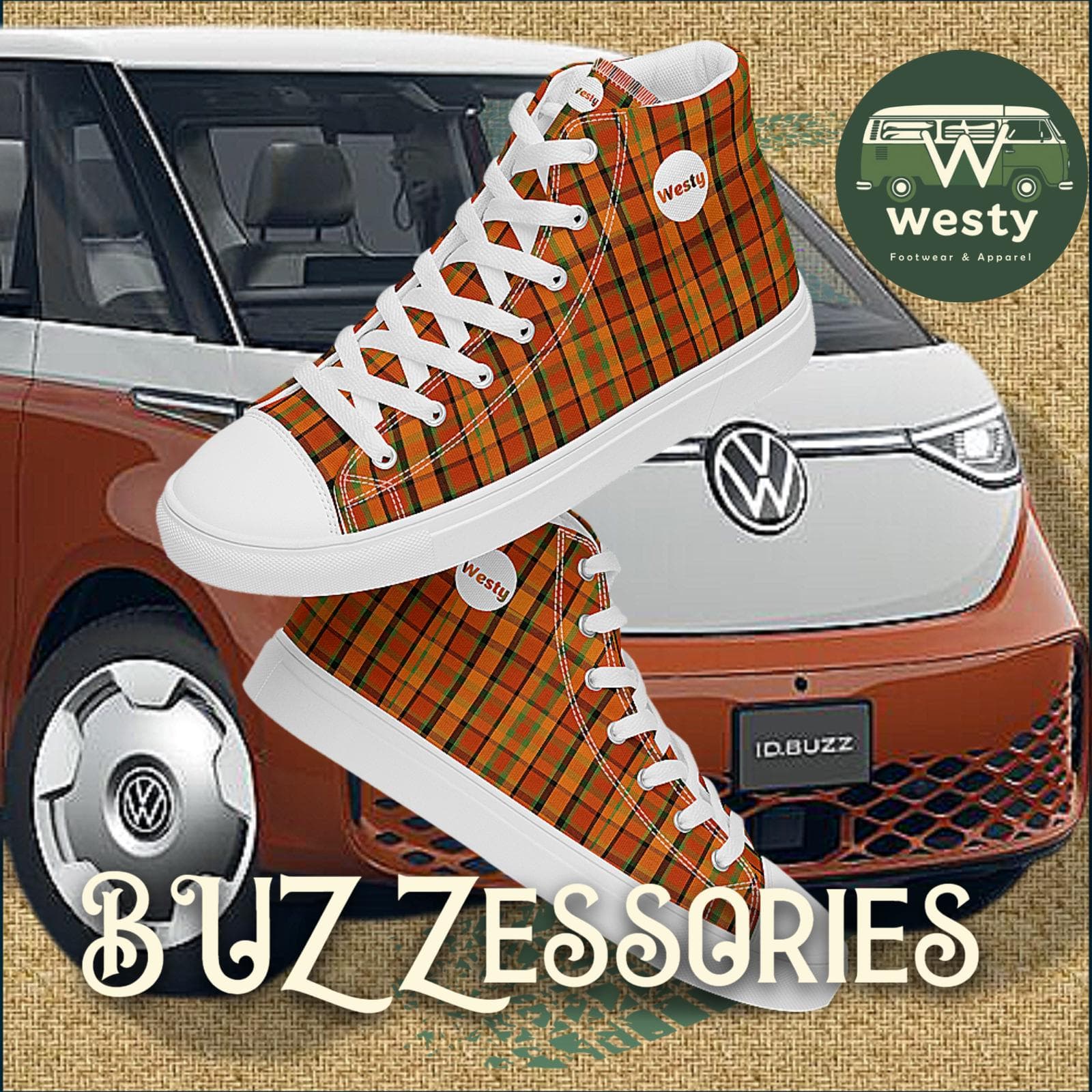 WestFalia Westy Men’s high top canvas shoes