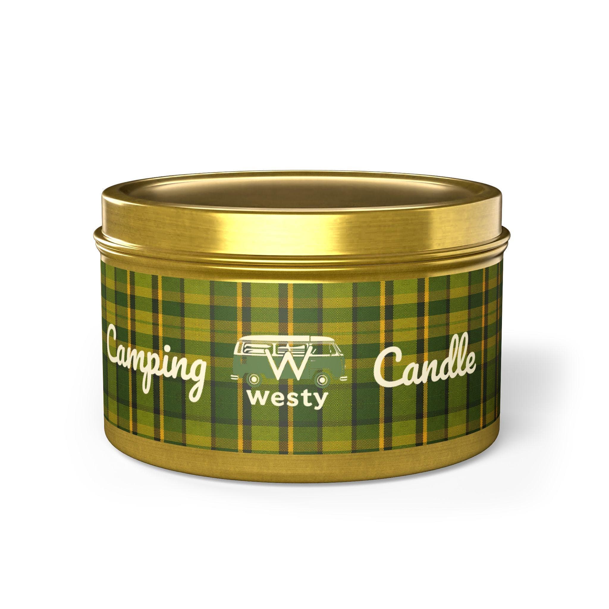 Westy Westfalia Camping Candle: Coconut Soy Wax Tin Candle