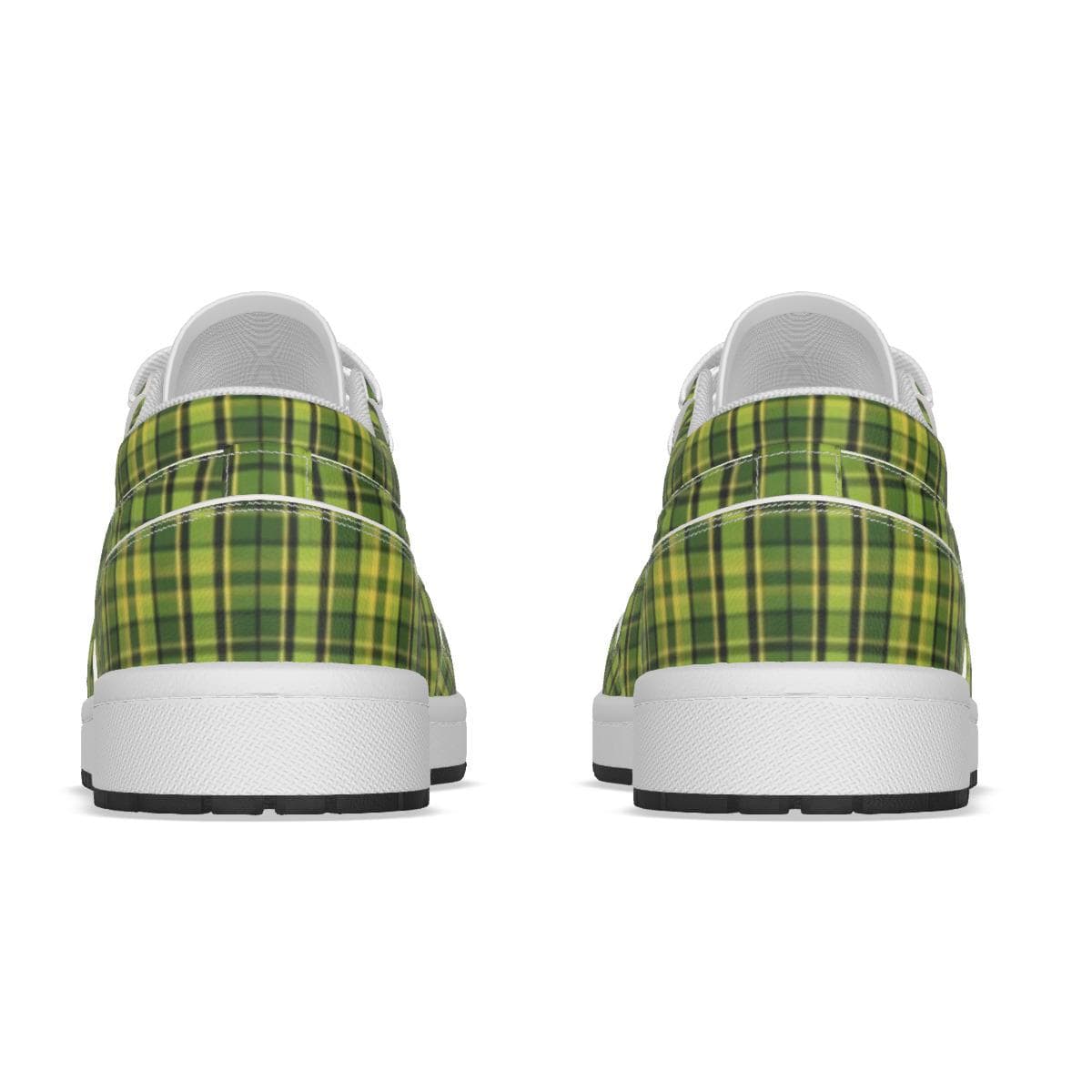 Westy Green Plaid Men's Casual Sneakers – Soft, Stylish, and Anti-Slip