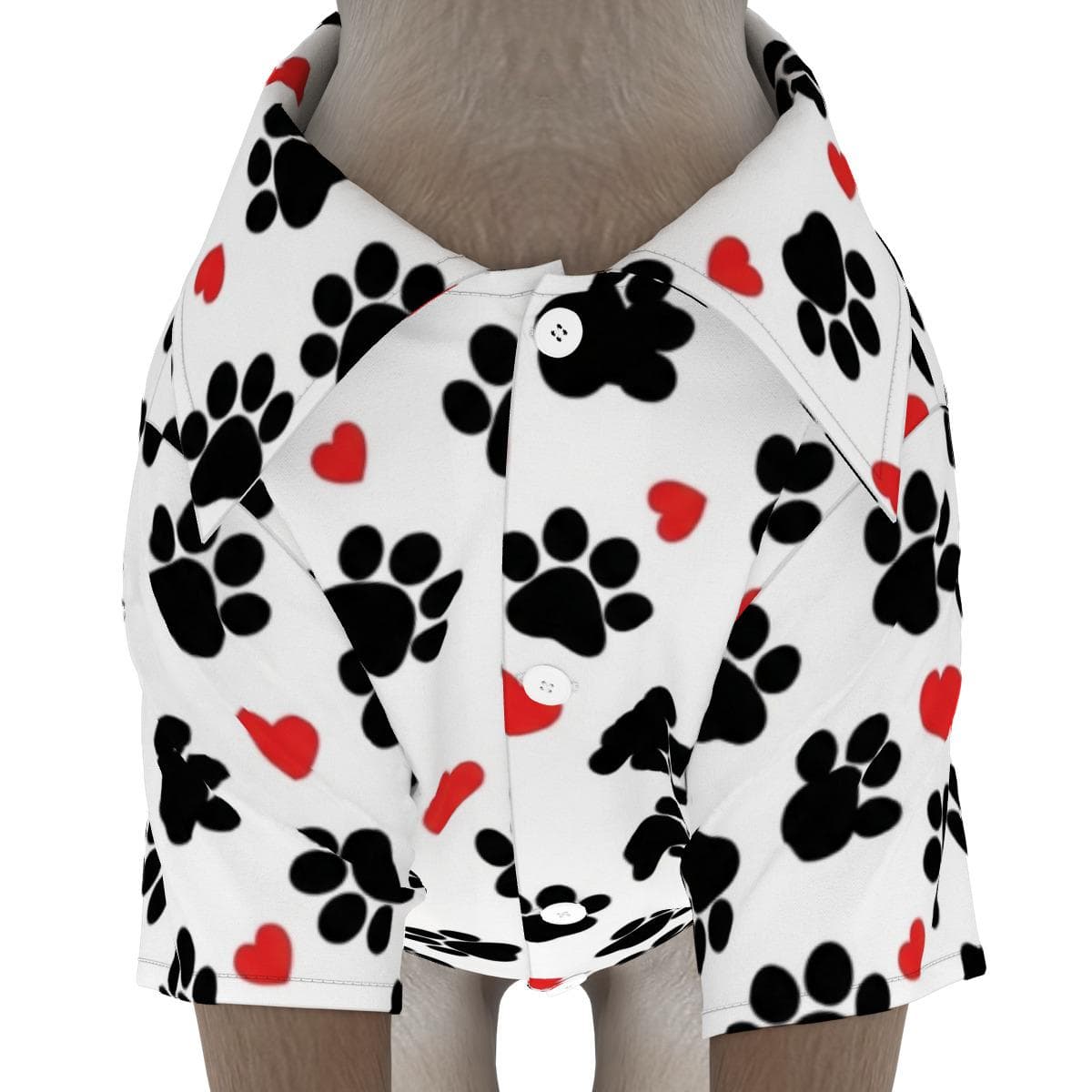 Paw Print Hawaiian Dog Shirt | Breathable Pet Aloha Shirt XS-XL