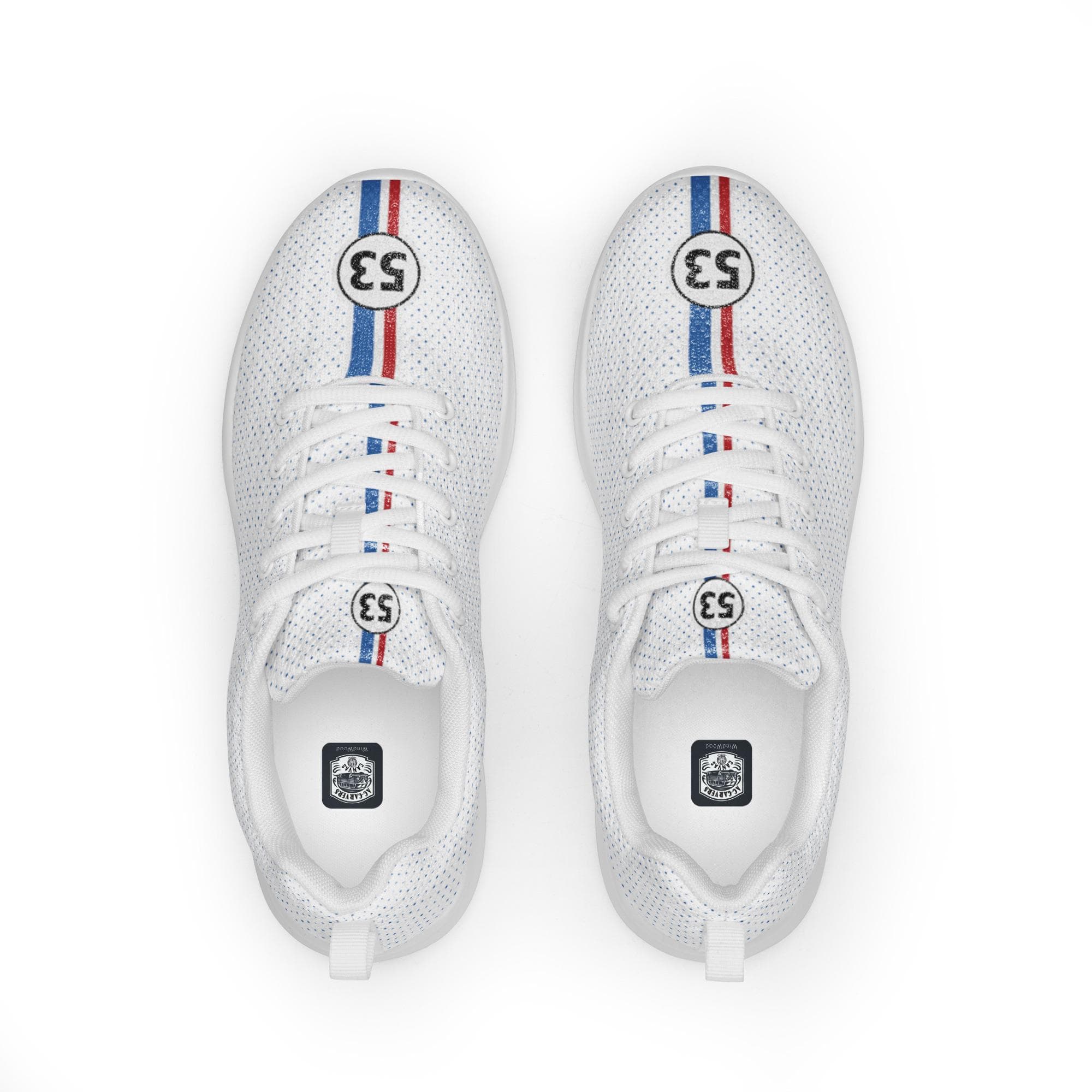 Handmade Herbie #53 Sneakers – Men's White Athletic Shoes