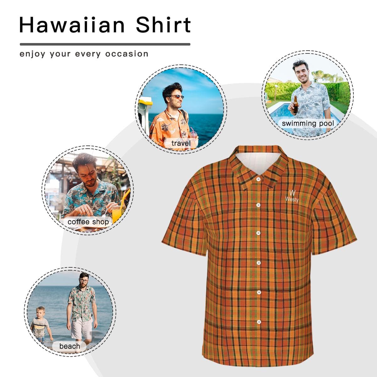 Westfalia Westy Orange Hawaiian Shirt