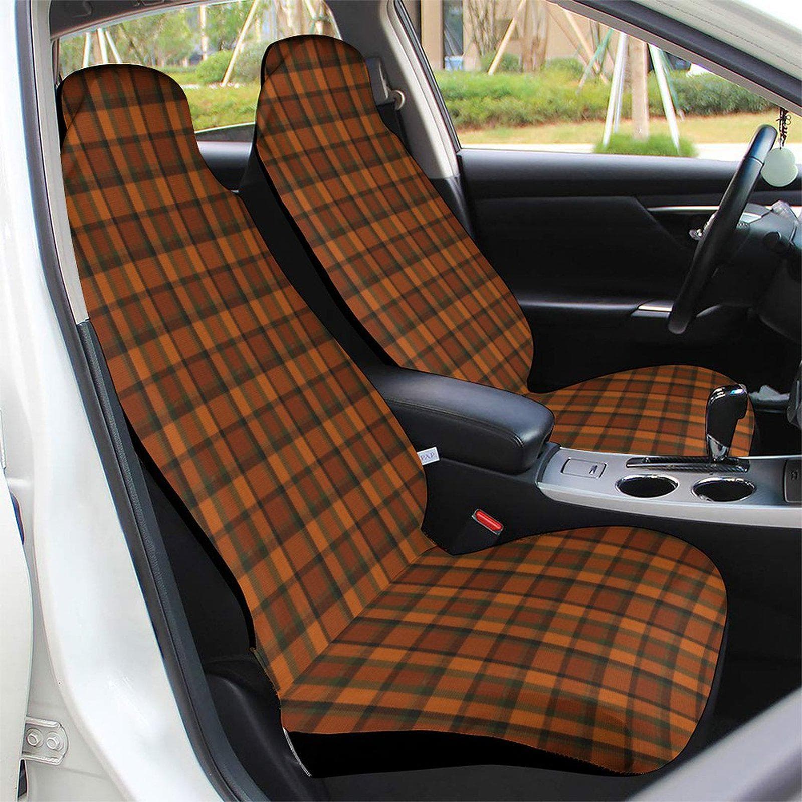 Westy Heritage Plaid Car Seat Protector | Vintage Van Life Auto Cover | Cozy Road Trip Seat Protection