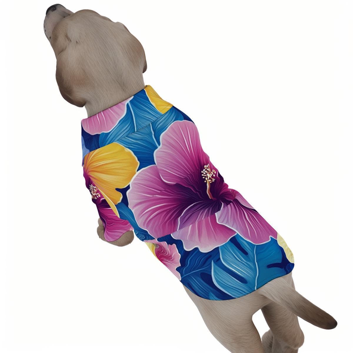 Pet Hawaiian Shirt Floral Print Dog Cat Breathable Summer Outfit