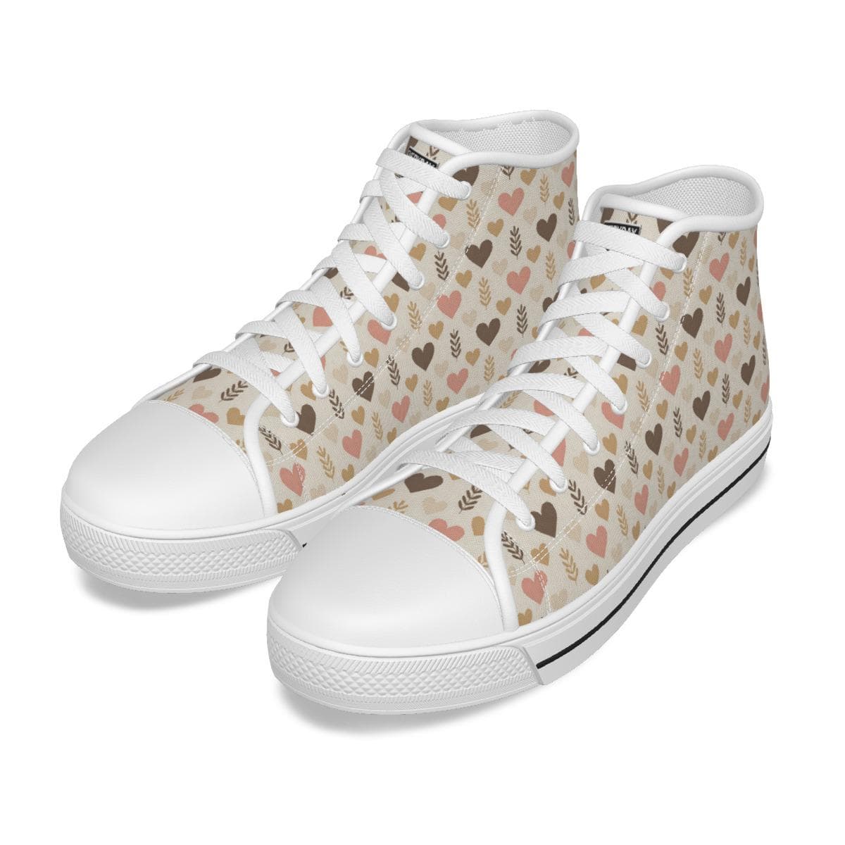 Women's Sweet Heart Canvas High-Tops - Comfy & Stylish Everyday Kamo Kicks