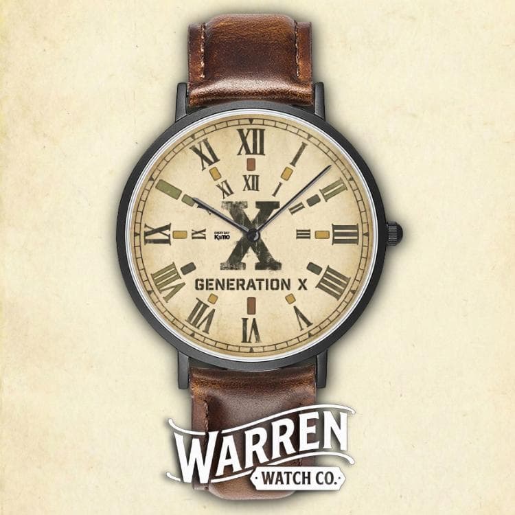 Warren Watch Co. Generation X Vintage Roman Numeral Ultra-Thin Leather Watch | Unisex Casual & Dress Timepiece