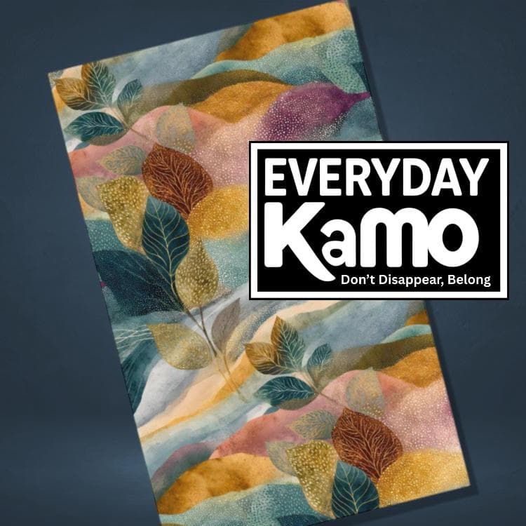 Everyday Kamo Abstract Leaves Beach Towel | Fast Dry Spa Bath Towel | Boho Botanical Design