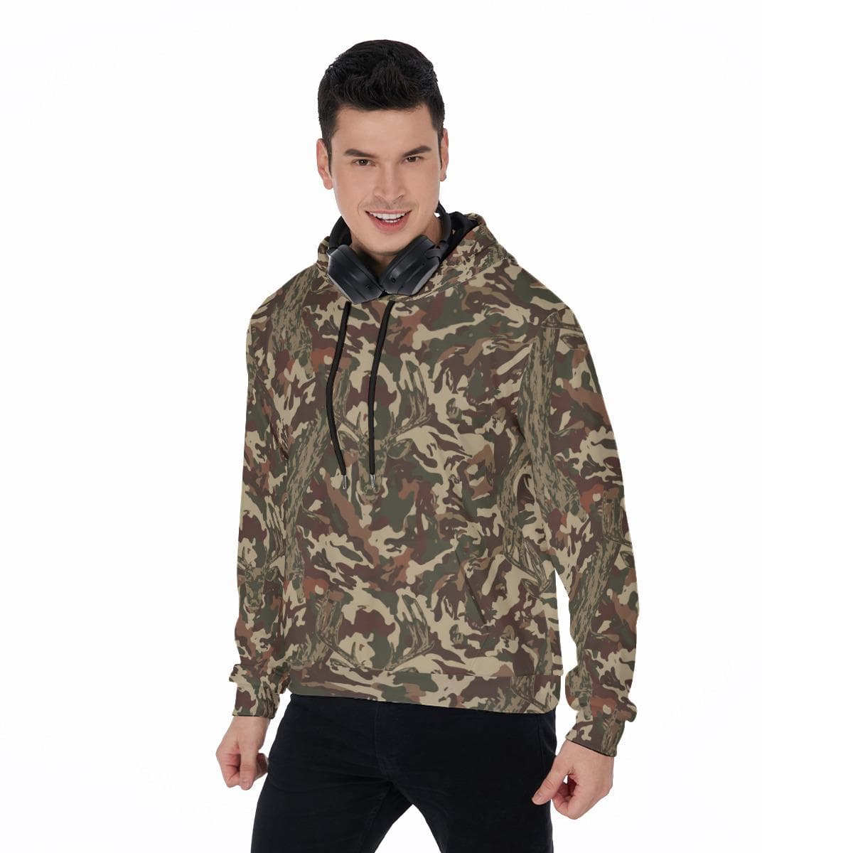 Alpha Buck Camo Hoodie | Integrated Deer Hunting Pattern Pullover