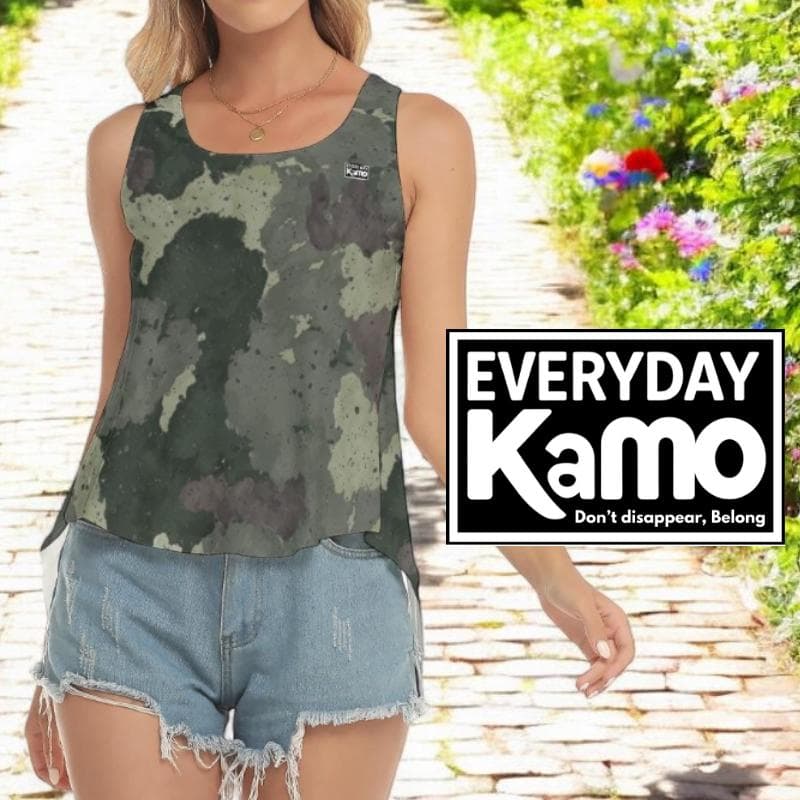Everyday Kamo Yoga Tank Top Women | Unique Modern Camo Print