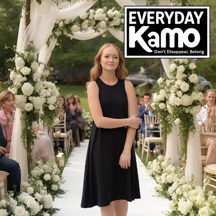 That Little Black Dress | Sleeveless Dress with Pockets | Flowy Knee-Length Summer Comfort