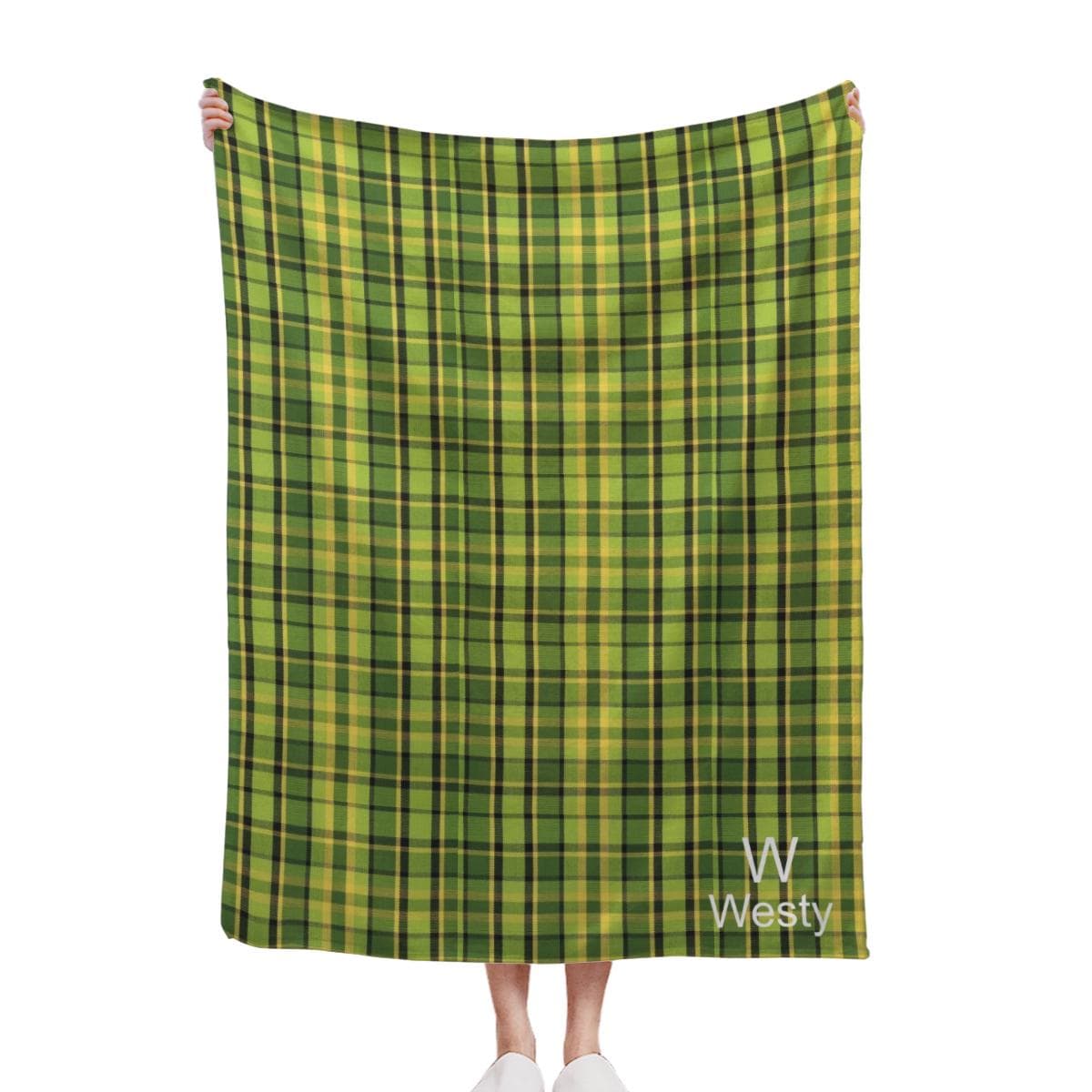 Westfalia Westy Green Flannel Blanket 30x40inch