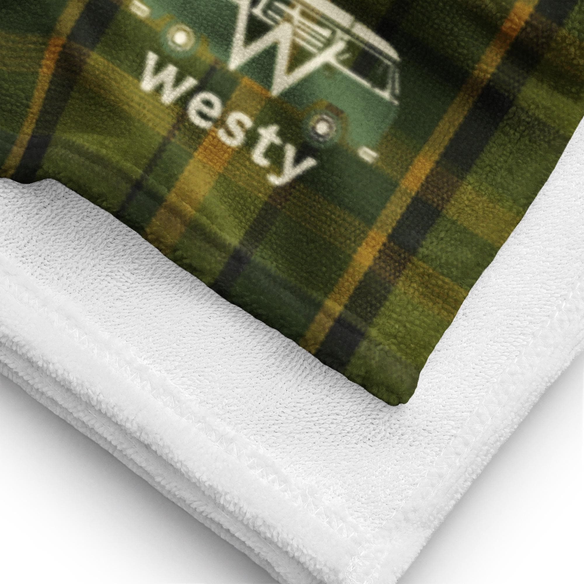 Westy Westfalia Green Bath Towel