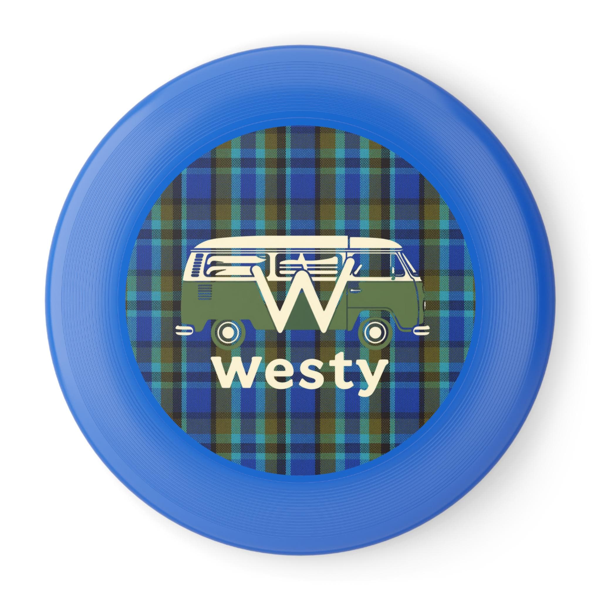 Westy Westfalia Blue Wham-O Frisbee, Vintage Westfalia Bus, Retro Style Disc, Outdoor Toy, Beach Game, Summer Fun
