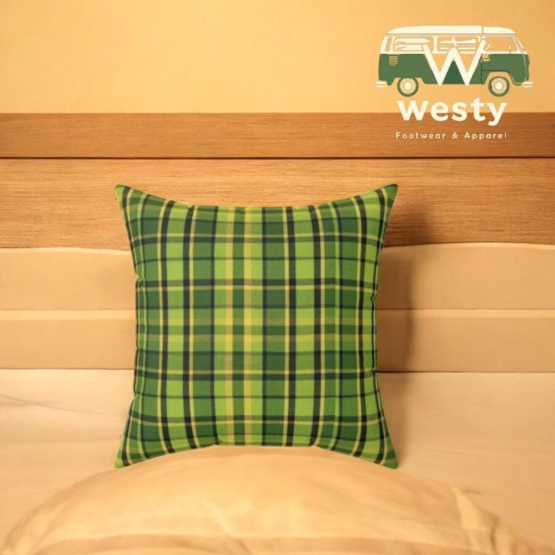Green & Yellow Plaid Throw Pillow Cover – Cozy Home Accent